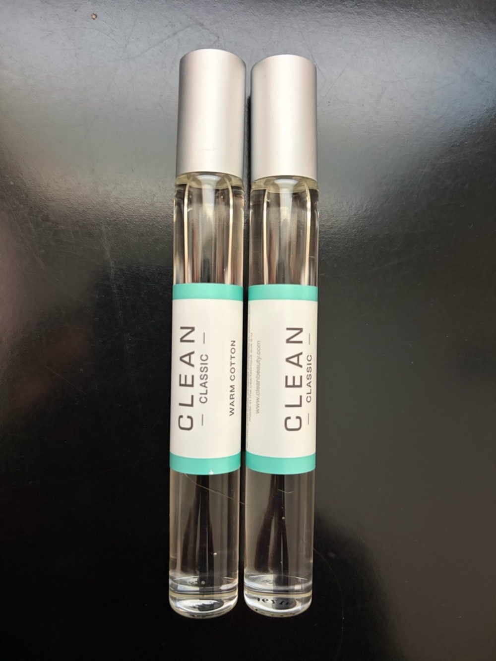 CLEAN Classic Warm Cotton Rollerball Fragrance - Aqua/White